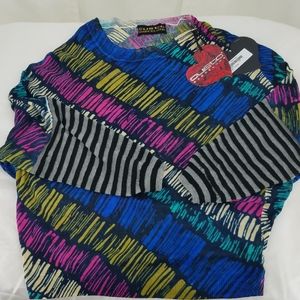 Custo Barcelona Cool Funky Multicolor Dolman Sweater Women’s Size 4 or Lg